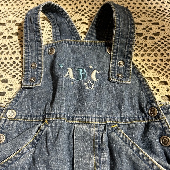 Please Mum jersey lined denim overalls size 6 months - Picture 5 of 13